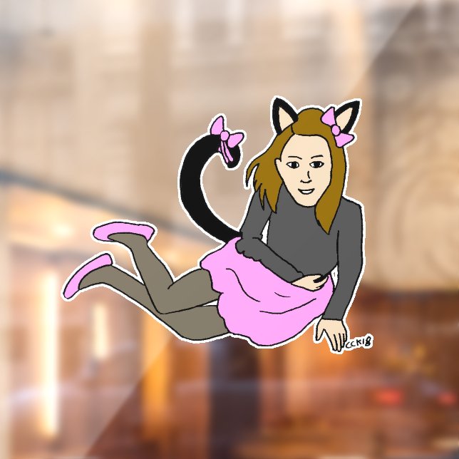catgirl button window cling (Sheet 2)