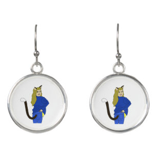 catgirl     ceramic ornament earrings