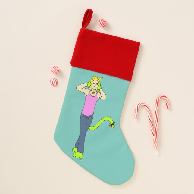 catgirl  christmas stocking (Front)