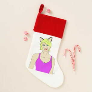 catgirl christmas stocking