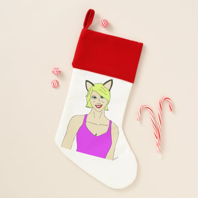 catgirl christmas stocking (Front)