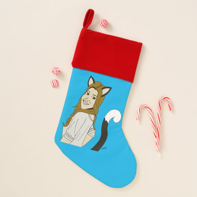 catgirl  christmas stocking (Front)