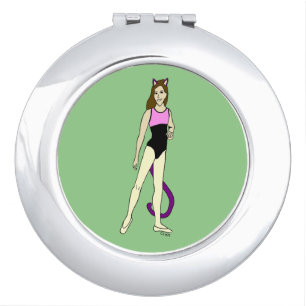 catgirl compact mirror