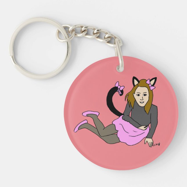 catgirl  keychain (Front)