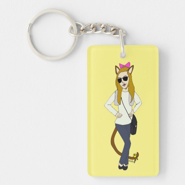 catgirl   keychain (Front)