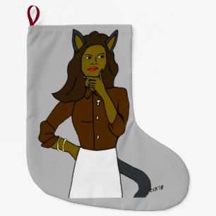 catgirl  large christmas stocking