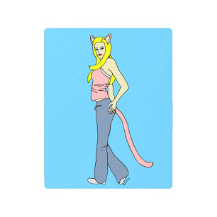 catgirl metal print