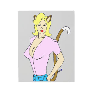 catgirl metal print
