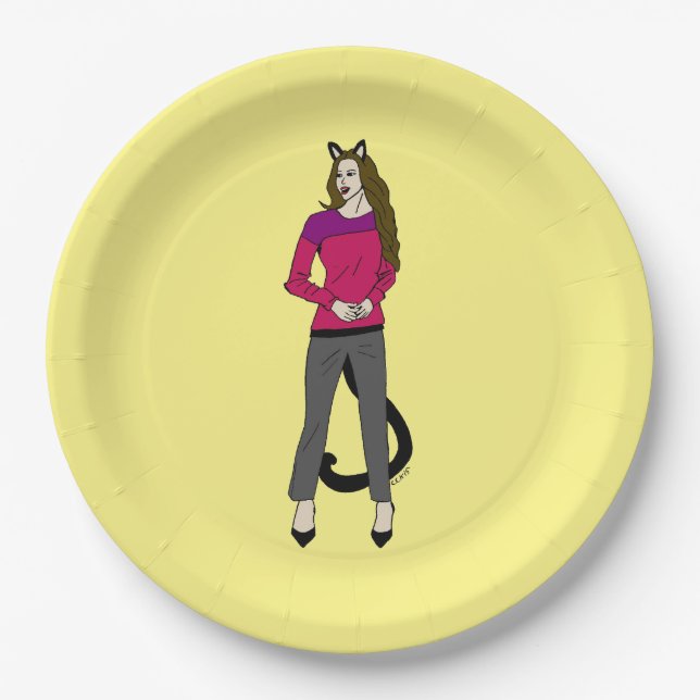 catgirl     paper plates (Front)