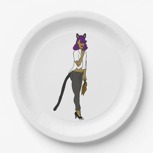catgirl    paper plates (Front)