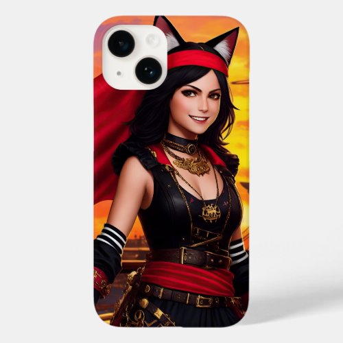 Catgirl pirate queen Case_Mate iPhone 14 case