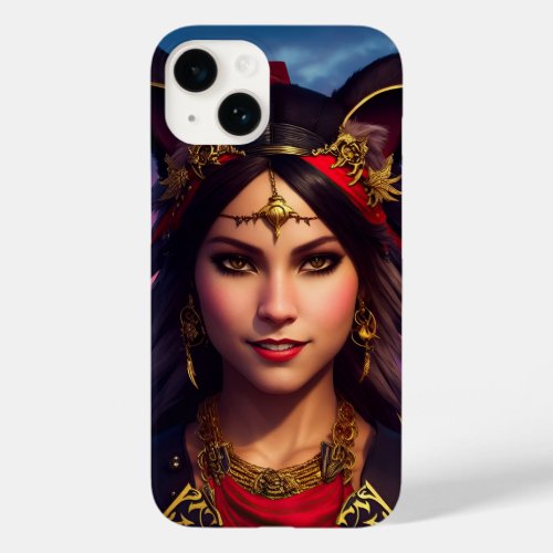 Catgirl pirate queen with a fierce expression Case_Mate iPhone 14 case