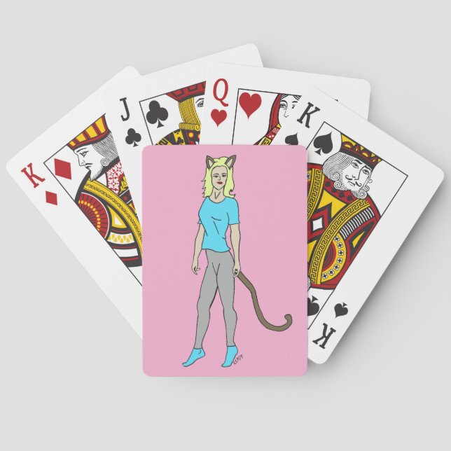catgirl poker cards (Back)