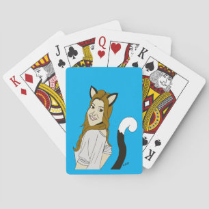 catgirl poker cards