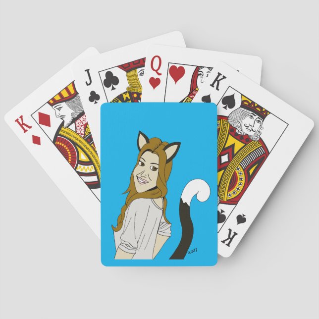 catgirl  poker cards (Back)