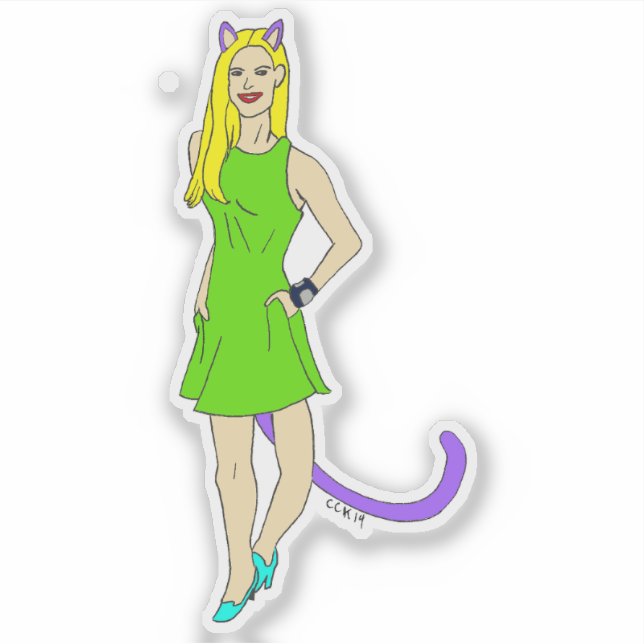 catgirl sticker (Front)