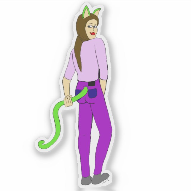 catgirl  sticker (Front)
