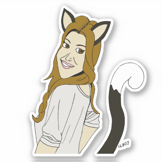 catgirl  sticker (Front)