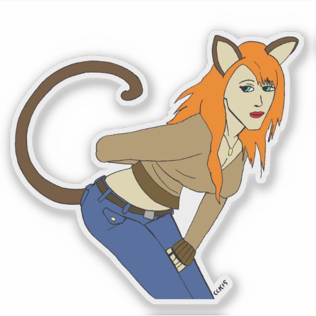 catgirl   sticker (Front)