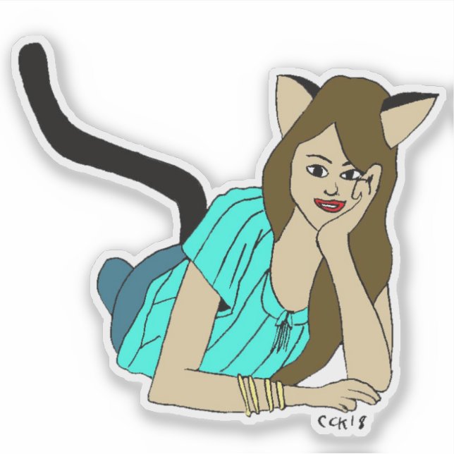 catgirl  sticker (Front)