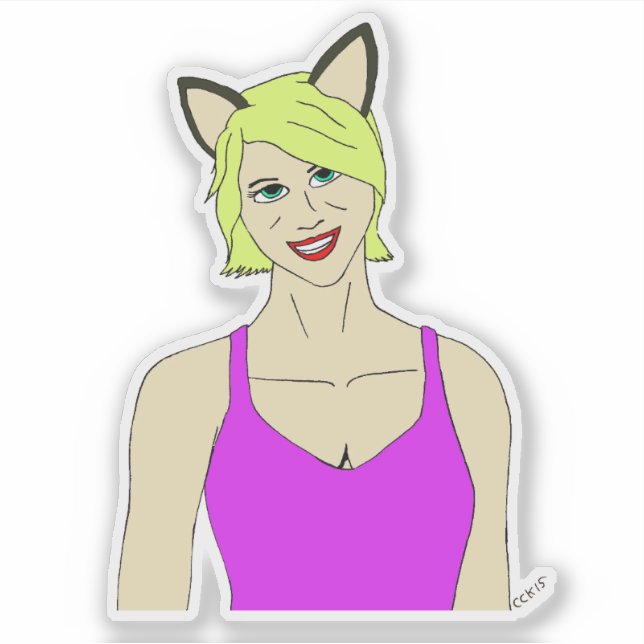 catgirl  sticker (Front)