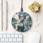 Catgirl Whispers in Lantern Forest Wireless Charger