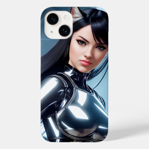 Catgirl with cybernetic implants Case_Mate iPhone 14 case