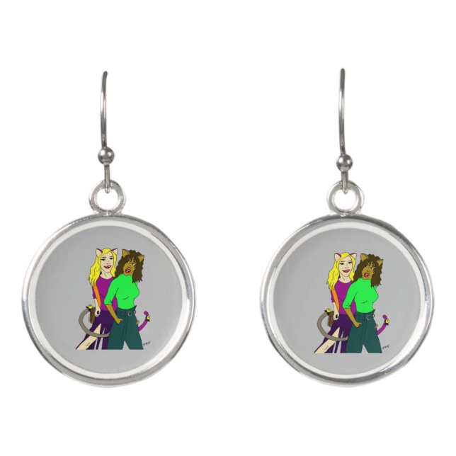 catgirls    earrings (Front)
