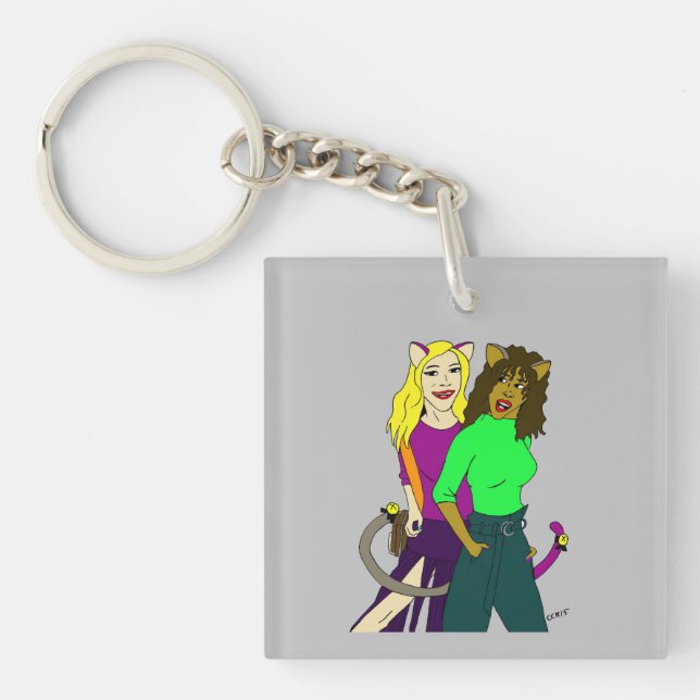 catgirls  keychain (Front)