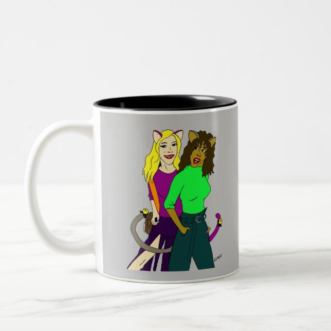 catgirls   Two-Tone coffee mug (Left)