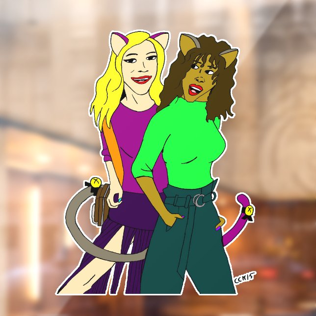 catgirls window cling (Sheet 2)
