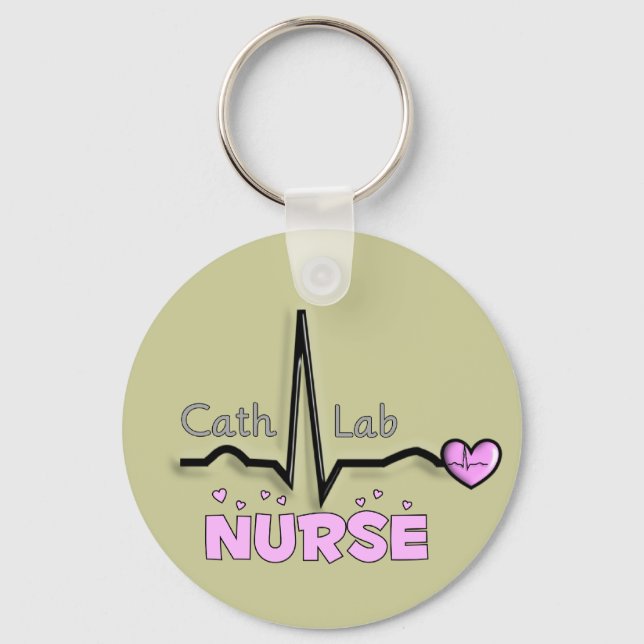 Cath Lab Nurse Gifts Keychain (Front)