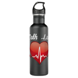 Cath Lab Nurse Heart Heartbeat Love Cardiac Care s Stainless Steel Water Bottle