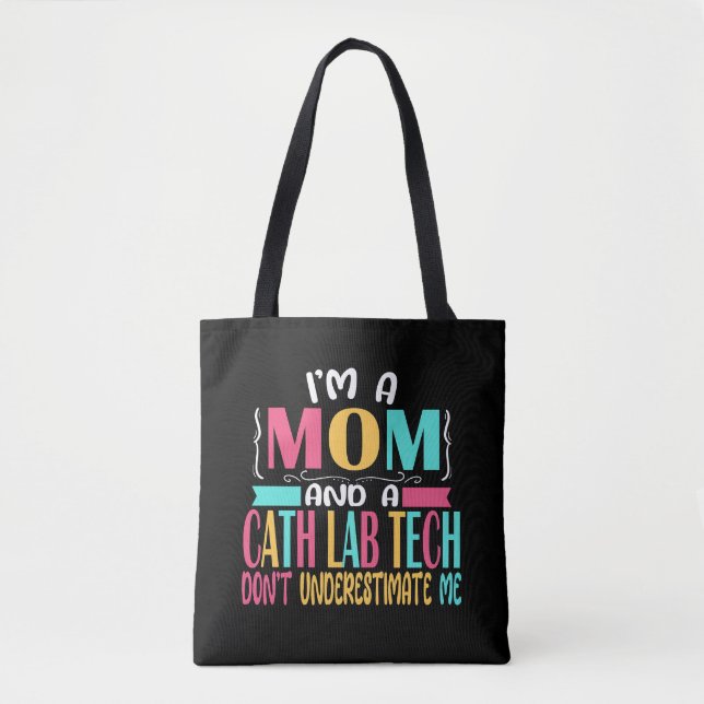Cath Lab Tech Cardiac Mom Gift Tote Bag (Front)