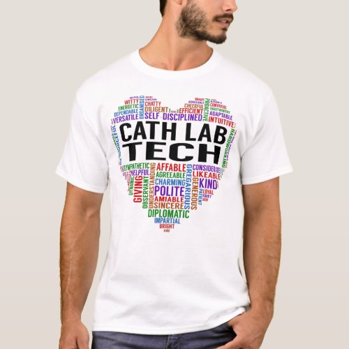 Cath Lab Tech Heart T_Shirt