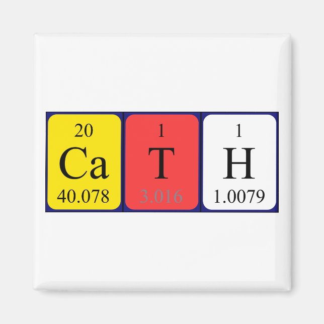 Cath periodic table name magnet (Front)