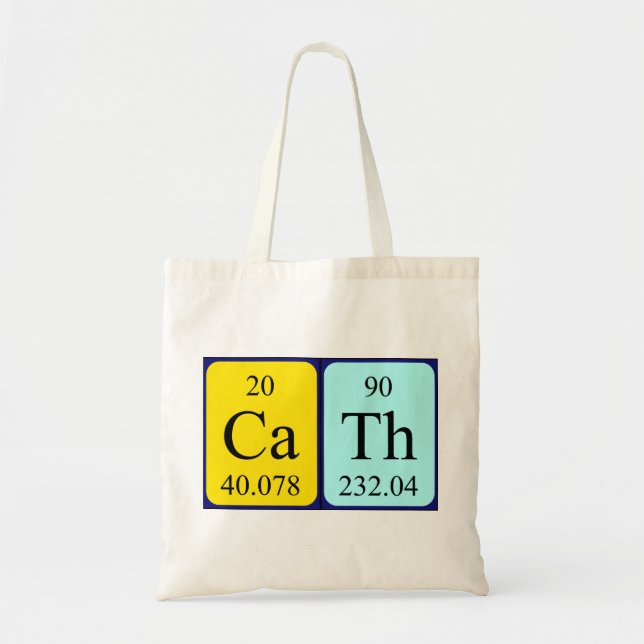 Cath periodic table name tote bag (Front)