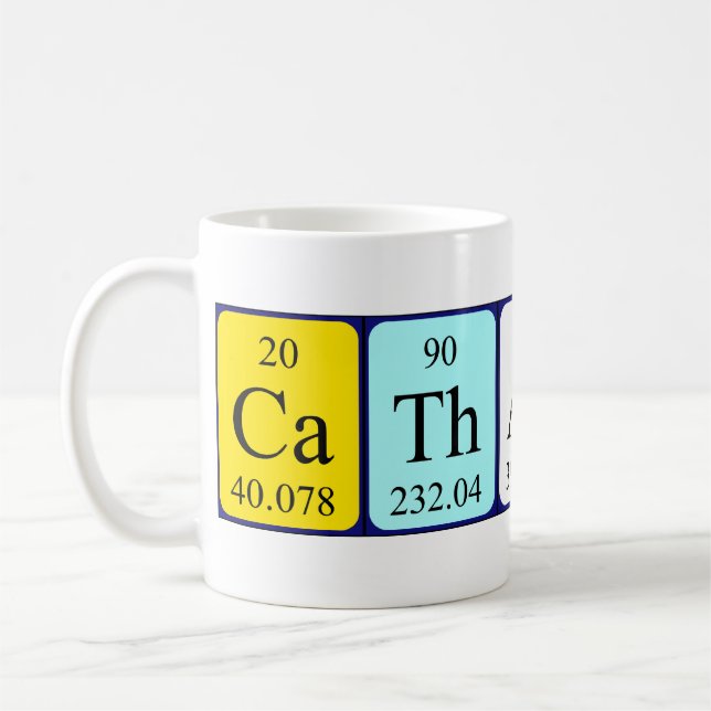 Catharina periodic table name mug (Left)