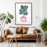 Cathathea Potted Prayer Plant Watercolor Art Poster