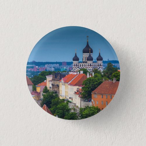 Cathedral and Cityscape  Estonia Button