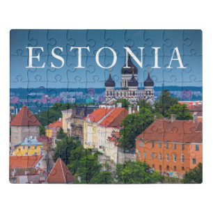 Cathedral and Cityscape Estonia Jigsaw Puzzle