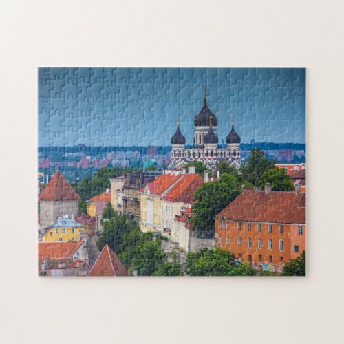 Cathedral and Cityscape  Estonia Jigsaw Puzzle