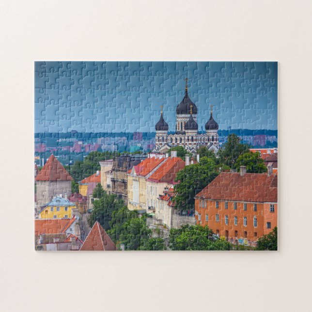 Cathedral and Cityscape | Estonia Jigsaw Puzzle (Horizontal)