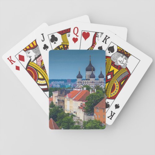 Cathedral and Cityscape  Estonia Poker Cards