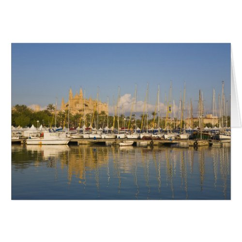 Cathedral and marina Palma Mallorca Spain