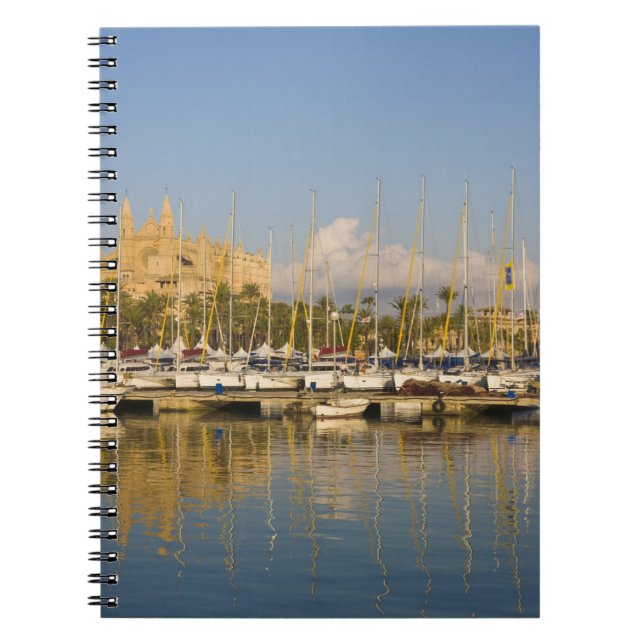 Cathedral and marina, Palma, Mallorca, Spain Notebook (Front)