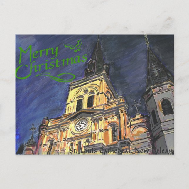 Cathedral Christmas Holiday Postcard (Front)