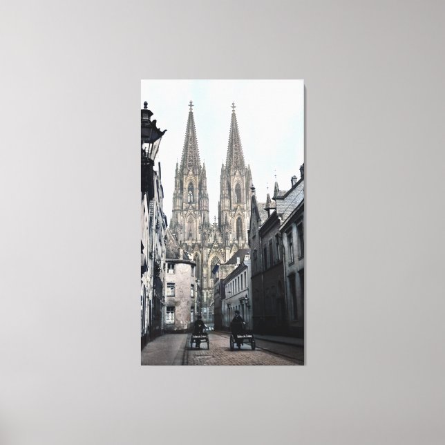 Cathedral Church of St Peter Cologne Germany 1910 Canvas Print (Front)