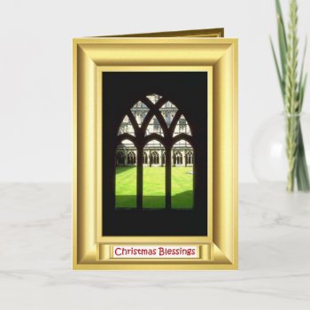 Cathedral Cloister  England Holiday Card by allchristian at Zazzle