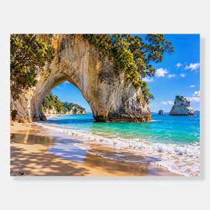 Cathedral Cove New Zealand Beach Landscape Foam Board